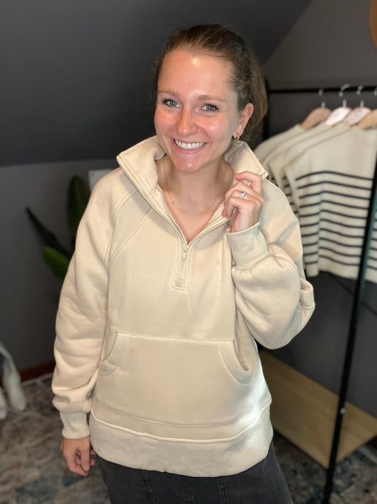 Khaki Quarter Zip