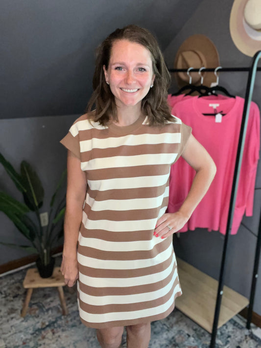 Mocha Stripe Dress