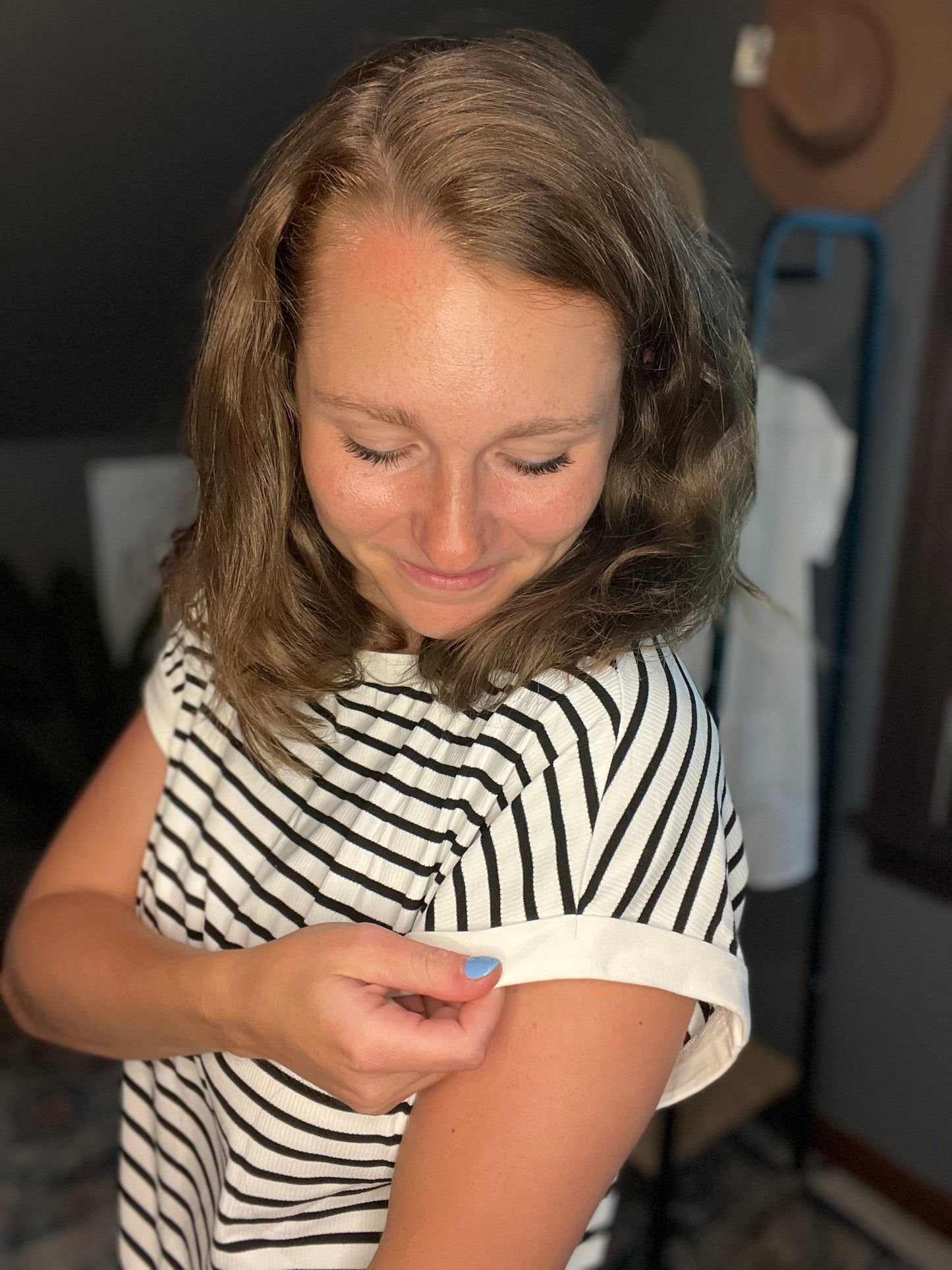 Black & White Stripe Top